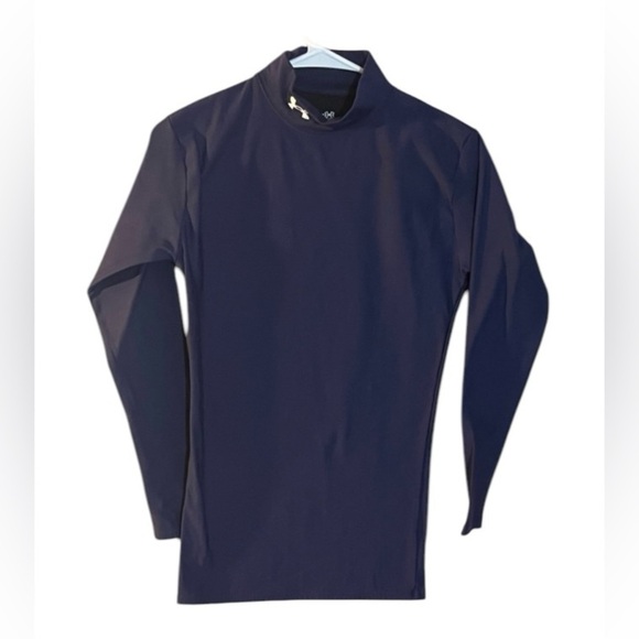 Under Armour Men  T-shirt Medium Cold Gear Compression Mock Neck Blue light wear - Picture 1 of 5